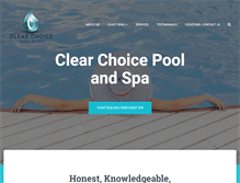 Tablet Screenshot of clearchoicepoolandspa.com